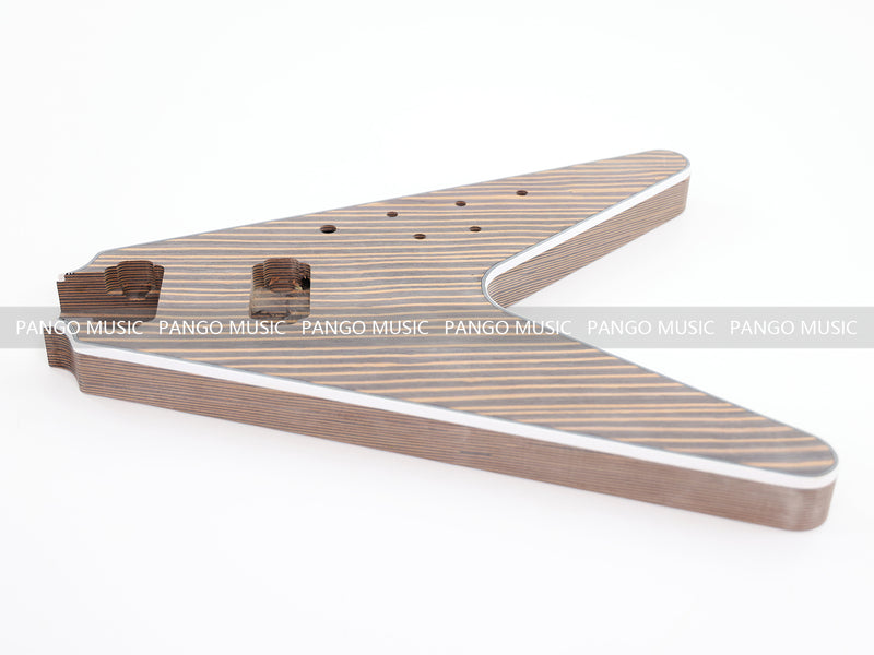 Flying V Style All Zebrawood DIY Electric Guitar Kit (PFV-670C, Limited Edition)