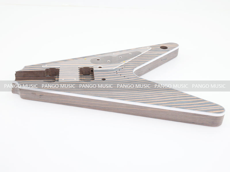 Flying V Style All Zebrawood DIY Electric Guitar Kit (PFV-670)