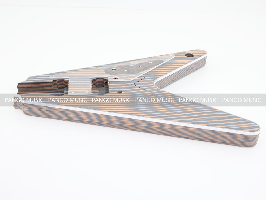 Flying V All Zebrawood DIY Electric Guitar Kit (PFV-670)