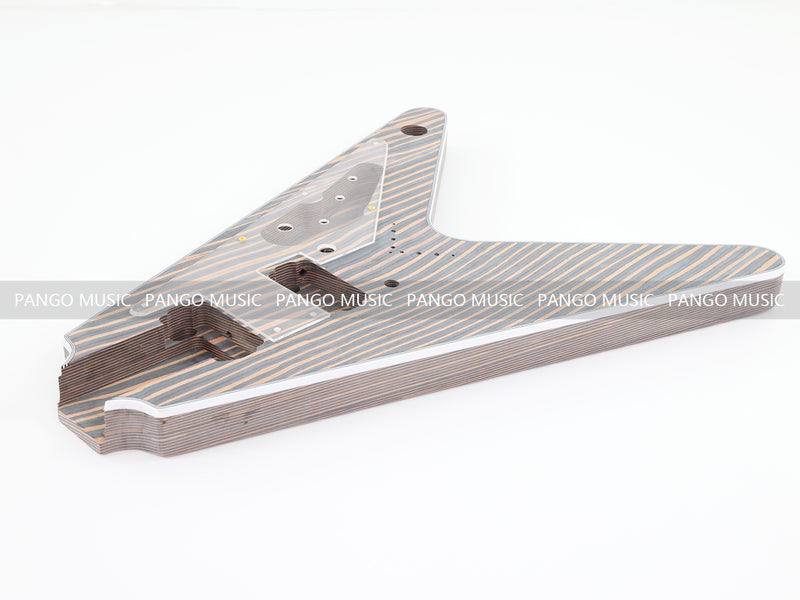 Flying V Style All Zebrawood DIY Electric Guitar Kit (PFV-670)