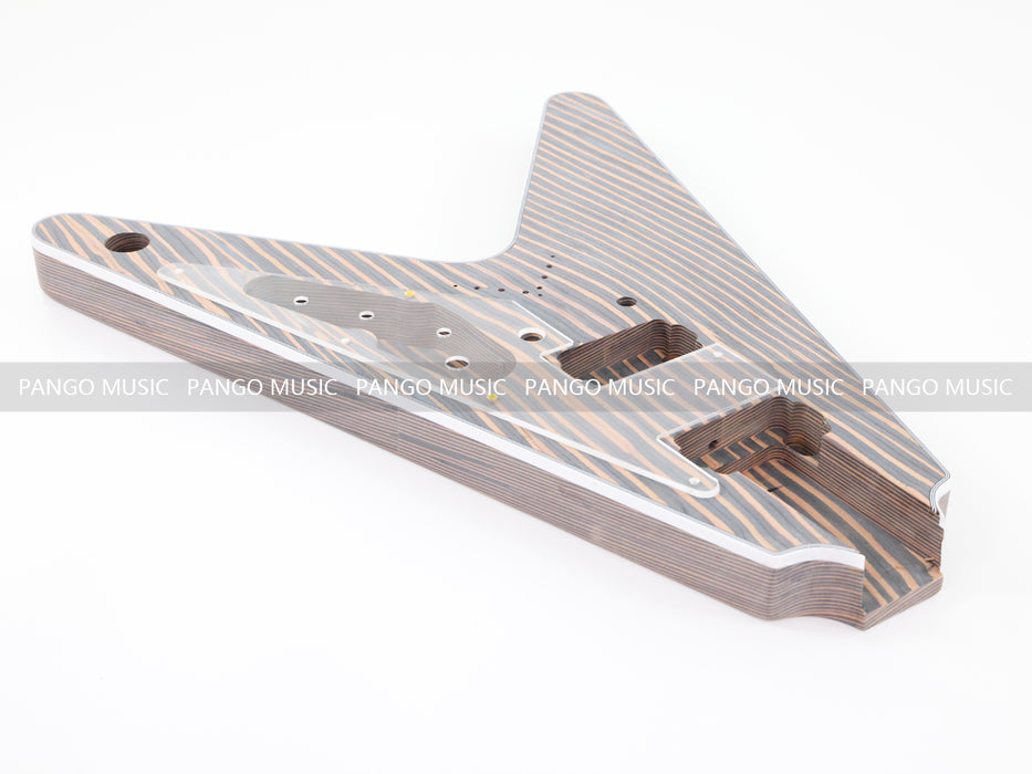 Flying V All Zebrawood DIY Electric Guitar Kit (PFV-670)