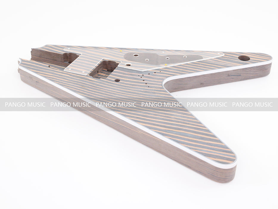 Flying V All Zebrawood DIY Electric Guitar Kit (PFV-670)