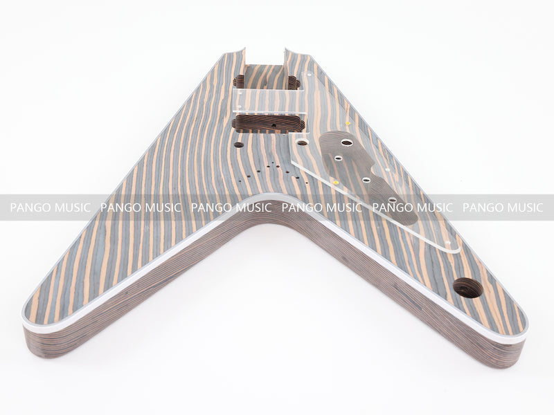 Flying V Style All Zebrawood DIY Electric Guitar Kit (PFV-670)
