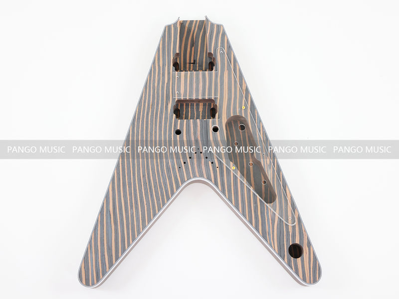 Flying V Style All Zebrawood DIY Electric Guitar Kit (PFV-670)