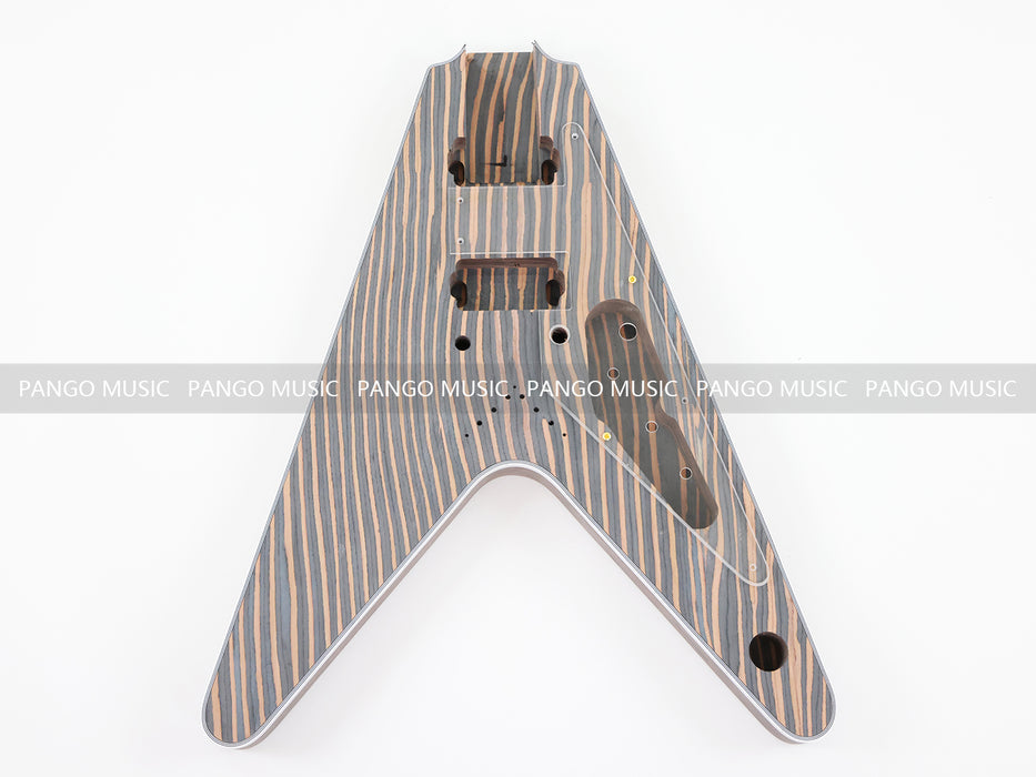 Flying V All Zebrawood DIY Electric Guitar Kit (PFV-670)