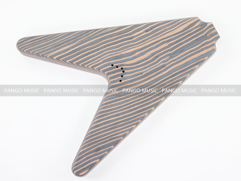 Flying V Style All Zebrawood DIY Electric Guitar Kit (PFV-670)