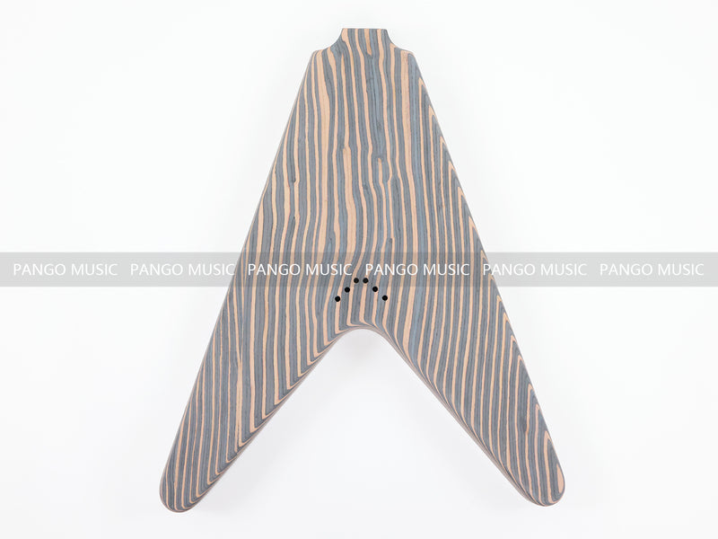 Flying V Style All Zebrawood DIY Electric Guitar Kit (PFV-670)