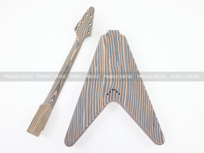 Flying V Style All Zebrawood DIY Electric Guitar Kit (PFV-670)