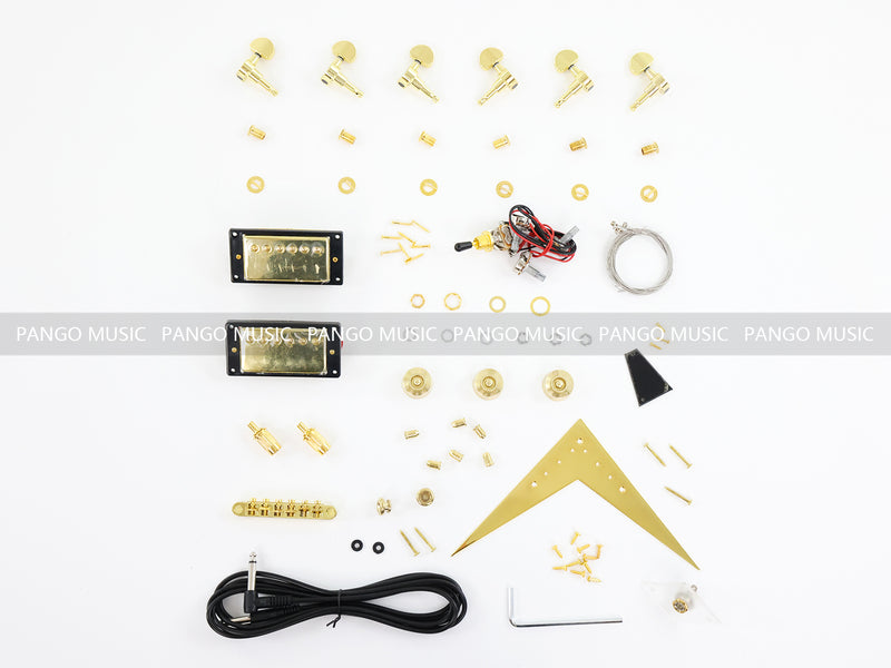 Flying V Style All Zebrawood DIY Electric Guitar Kit (PFV-670)