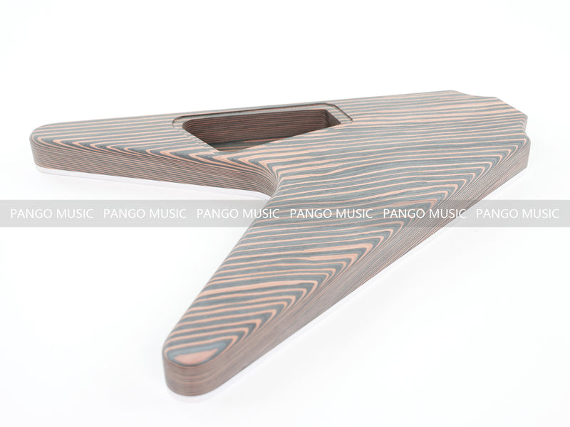 Flying V Style All Zebrawood DIY Electric Guitar Kit (PFV-672)