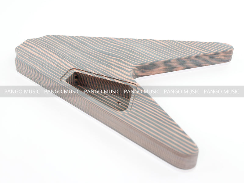 Flying V Style All Zebrawood DIY Electric Guitar Kit (PFV-672)