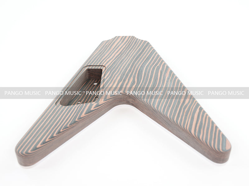 Flying V Style All Zebrawood DIY Electric Guitar Kit (PFV-672)