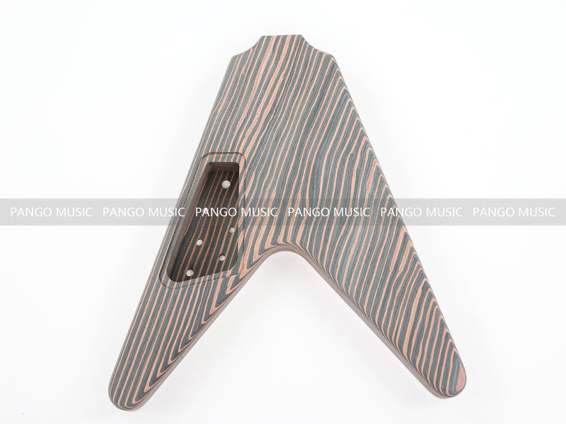 Flying V Style All Zebrawood DIY Electric Guitar Kit (PFV-672)