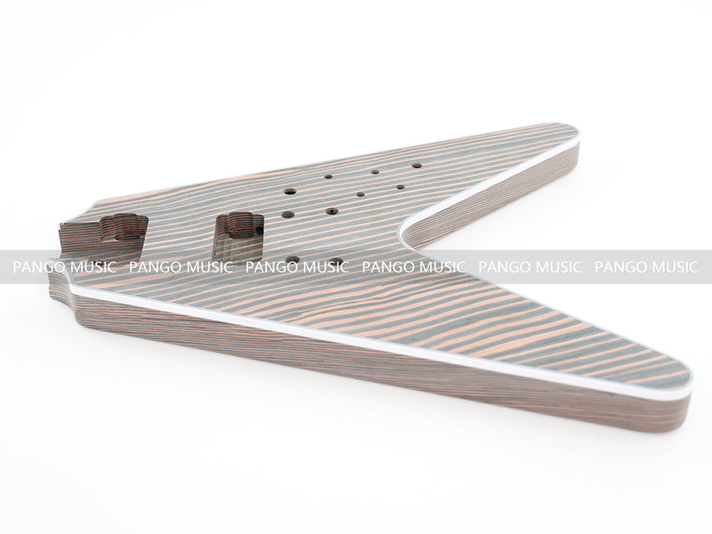 Flying V Style All Zebrawood DIY Electric Guitar Kit (PFV-672)
