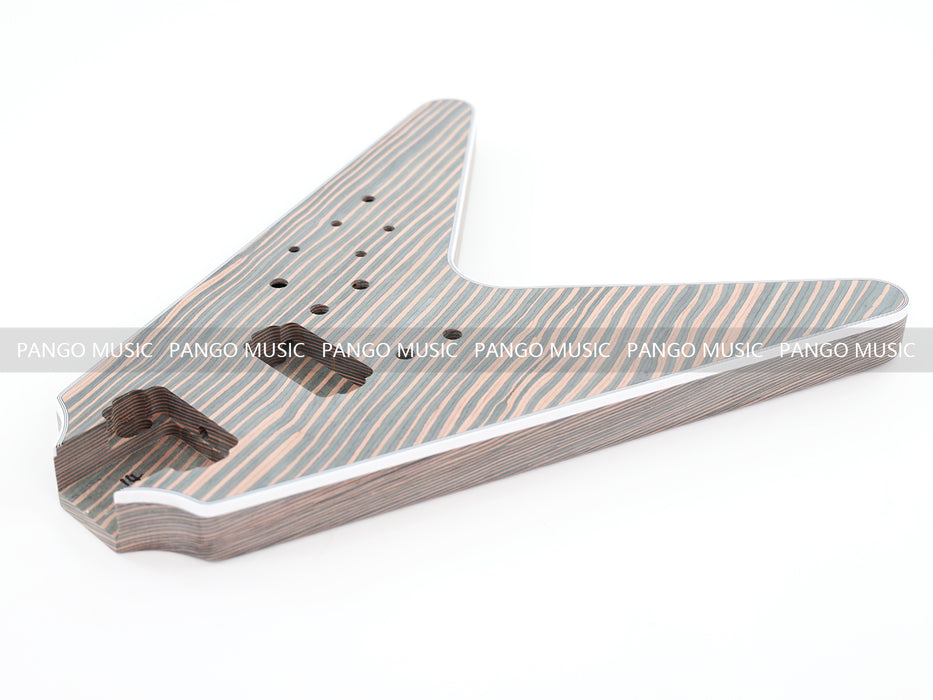 Flying V All Zebrawood DIY Electric Guitar Kit (PFV-672)
