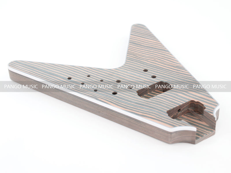 Flying V Style All Zebrawood DIY Electric Guitar Kit (PFV-672)