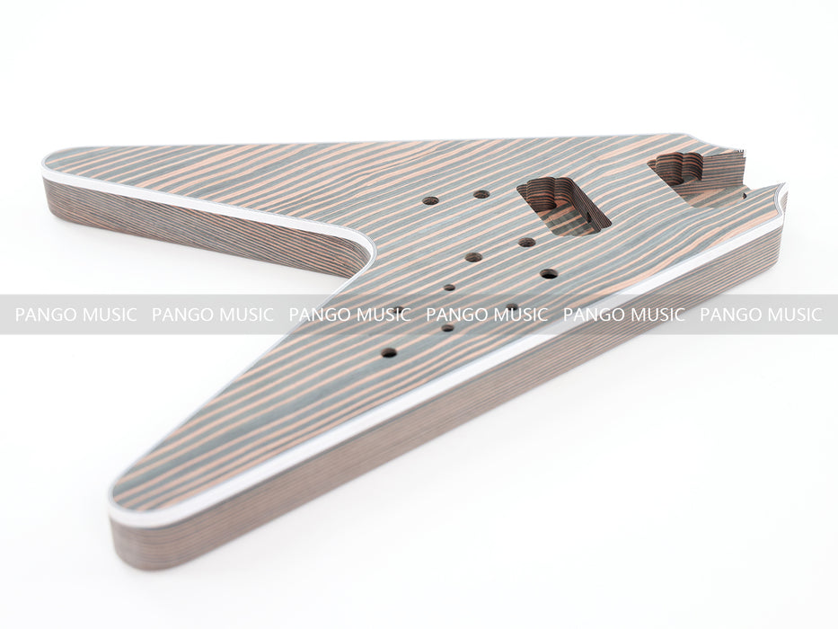 Flying V All Zebrawood DIY Electric Guitar Kit (PFV-672)