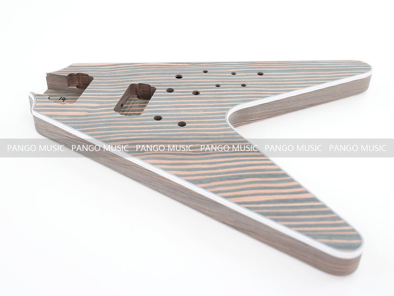 Flying V Style All Zebrawood DIY Electric Guitar Kit (PFV-672)