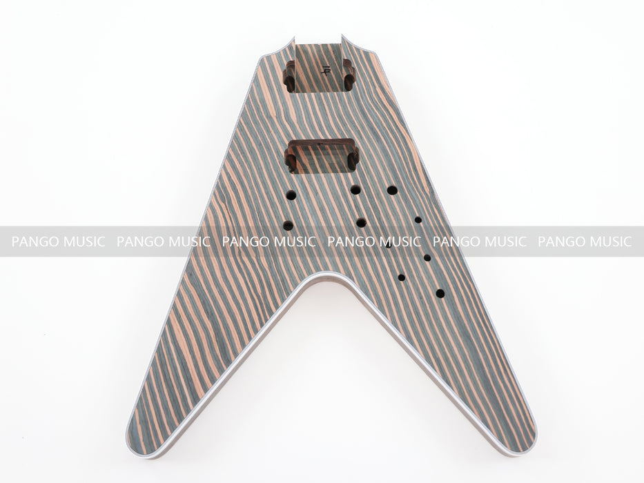 Flying V All Zebrawood DIY Electric Guitar Kit (PFV-672)