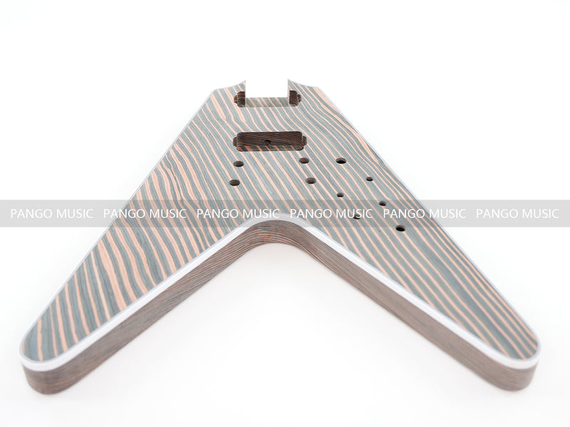 Flying V Style All Zebrawood DIY Electric Guitar Kit (PFV-672)