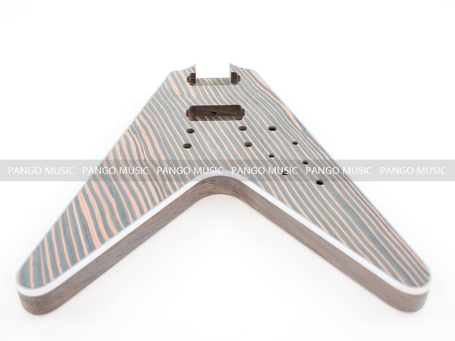 Flying V All Zebrawood DIY Electric Guitar Kit (PFV-672)