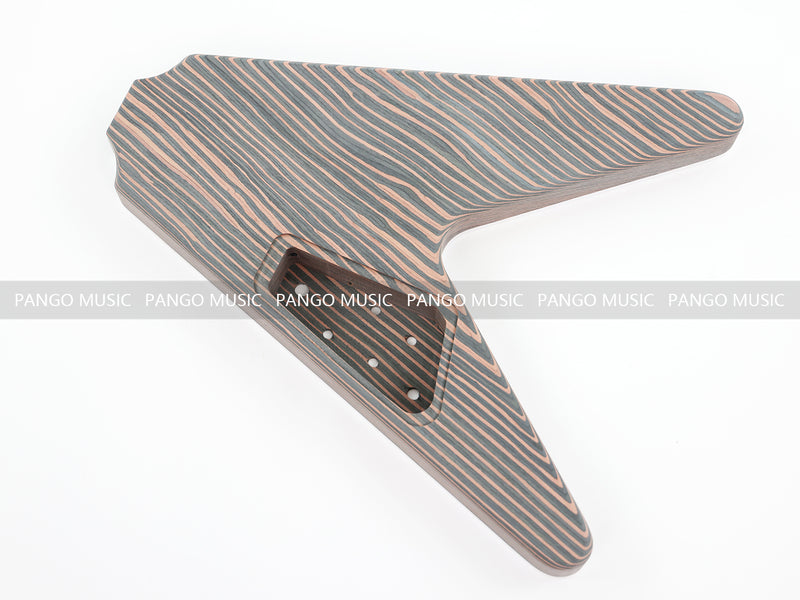 Flying V Style All Zebrawood DIY Electric Guitar Kit (PFV-672)