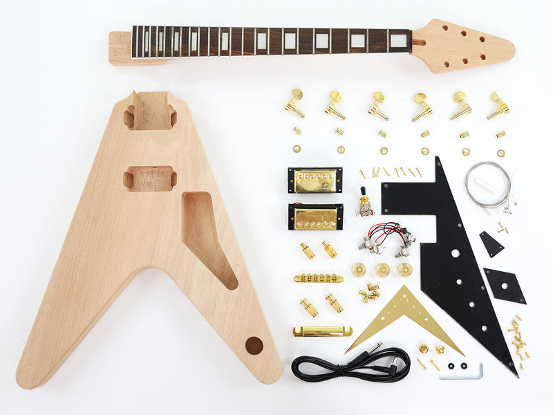 Flying V Style DIY Electric Guitar Kit ( 12634, Limited Edition )