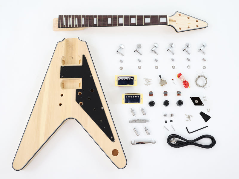 Flying V Style DIY Electric Guitar Kit (PFV-626, Limited Edition)