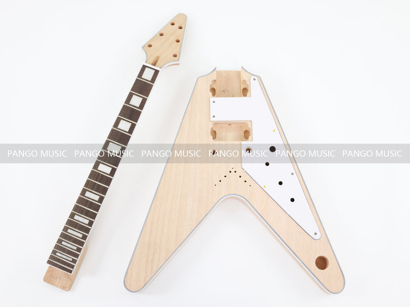 Flying V Style DIY Electric Guitar Kit (PFV-657F, Fast Shipping, Tariff-free)