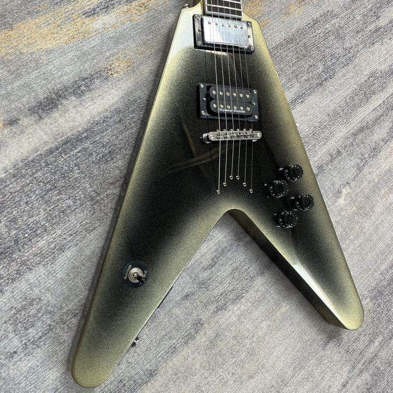 Flying V Style Electric Guitar with Gloss Silverburst Finish(LRG-120)