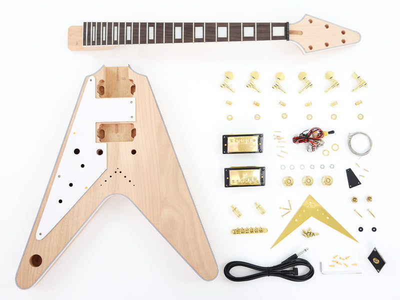 Flying V Style Left Hand DIY Electric Guitar Kit (PFV-632)