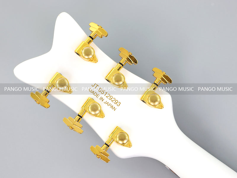GRE Style Vintage Jazz Full Hollow Body Gloss White Electric Guitar (ZQN-519)