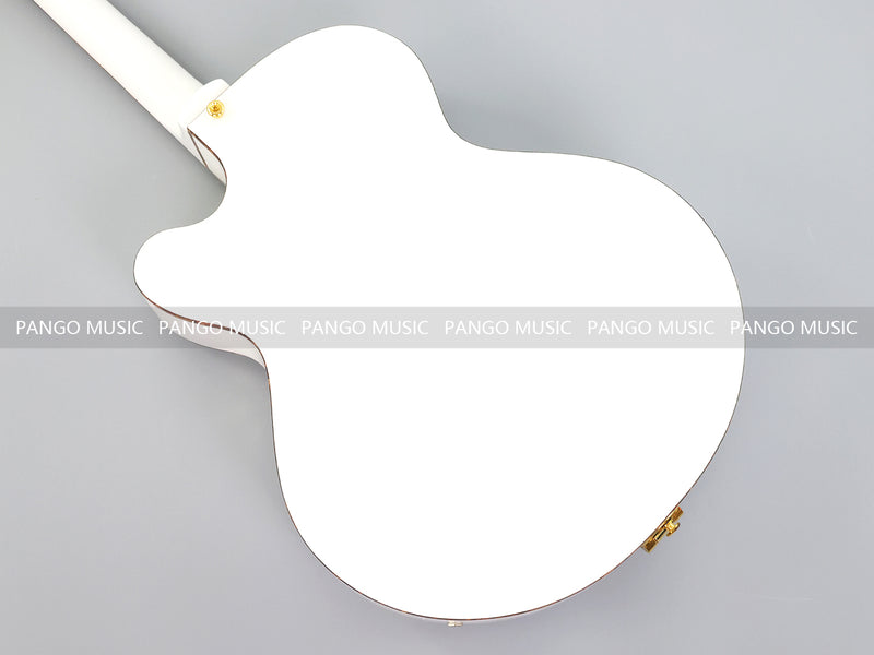 GRE Style Vintage Jazz Full Hollow Body Gloss White Electric Guitar (ZQN-519)