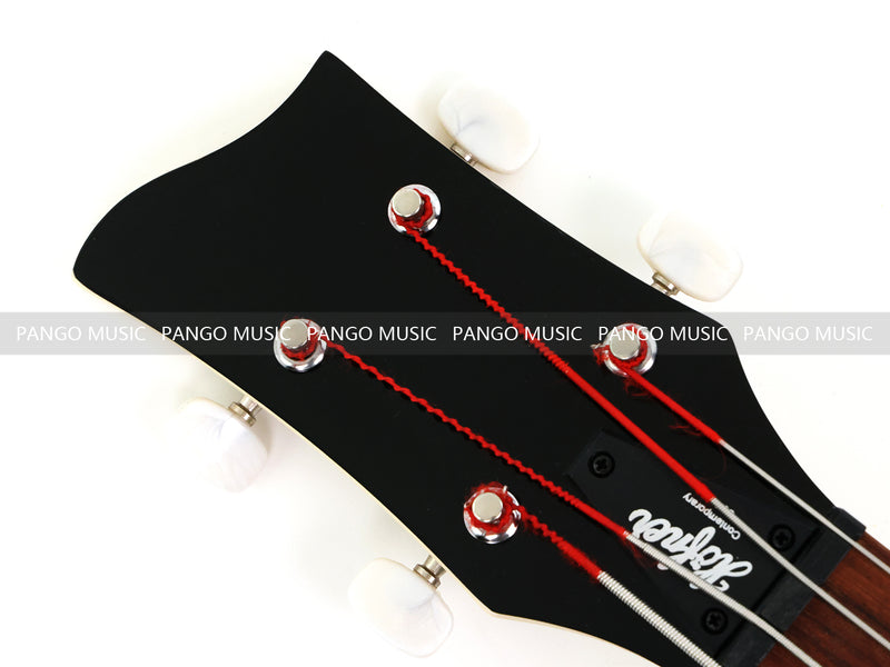 Gloss Black 4 String Headless Short Scale Travel Portable Electric Bass Guitar (PHF-118)