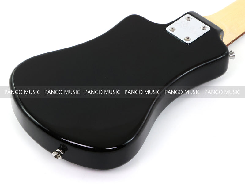Gloss Black 4 String Headless Short Scale Travel Portable Electric Bass Guitar (PHF-118)