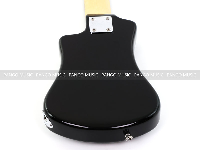 Gloss Black 4 String Headless Short Scale Travel Portable Electric Bass Guitar (PHF-118)