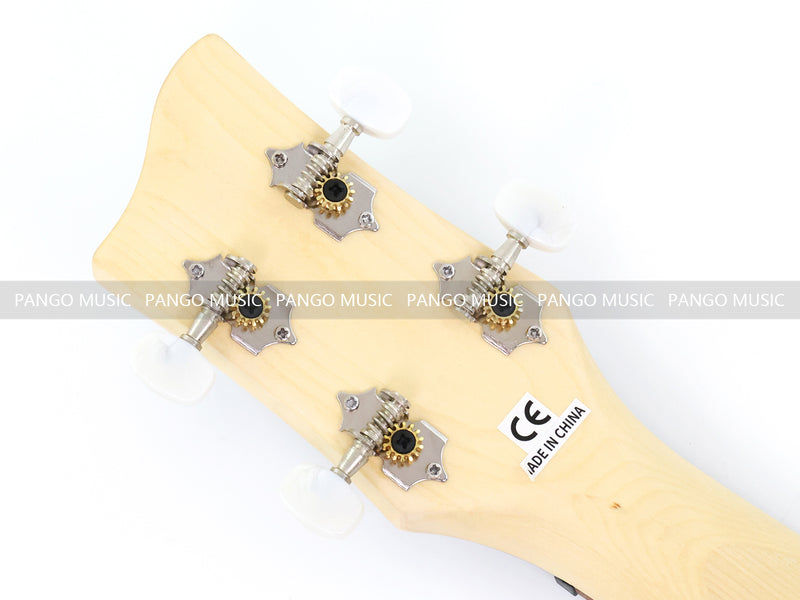 Gloss Black 4 String Headless Short Scale Travel Portable Electric Bass Guitar (PHF-118)