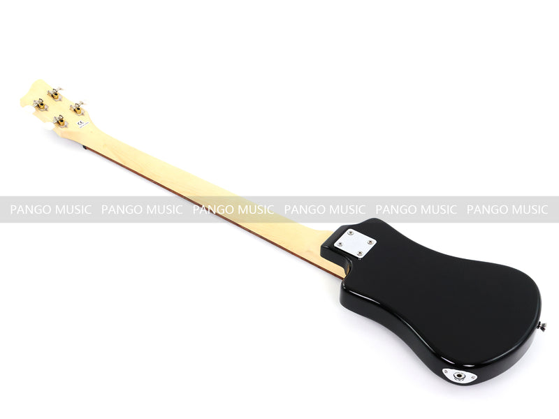 Gloss Black 4 String Headless Short Scale Travel Portable Electric Bass Guitar (PHF-118)