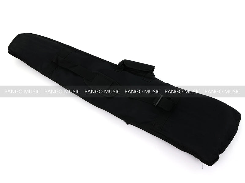 Gloss Black 4 String Headless Short Scale Travel Portable Electric Bass Guitar (PHF-118)