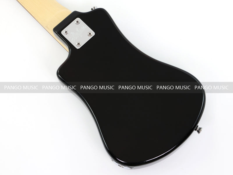Gloss Black 4 String Headless Short Scale Travel Portable Electric Bass Guitar (PHF-118)