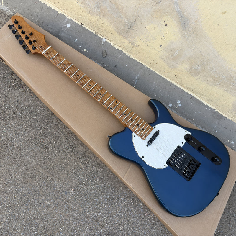 Gloss Metallic Blue Finish Tele Style Electric Guitar with Roasted Maple Neck (YMZ-259)