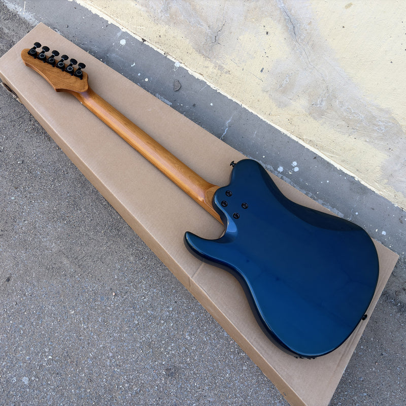 Gloss Metallic Blue Finish Tele Style Electric Guitar with Roasted Maple Neck (YMZ-259)