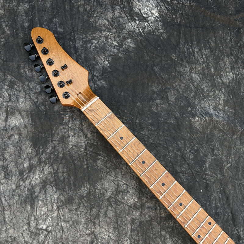 Gloss Metallic Blue Finish Tele Style Electric Guitar with Roasted Maple Neck (YMZ-259)