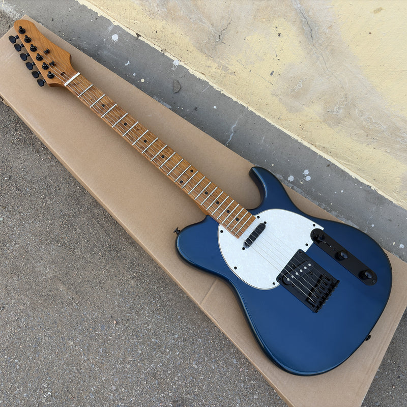Gloss Metallic Blue Finish Tele Style Electric Guitar with Roasted Maple Neck (YMZ-259)