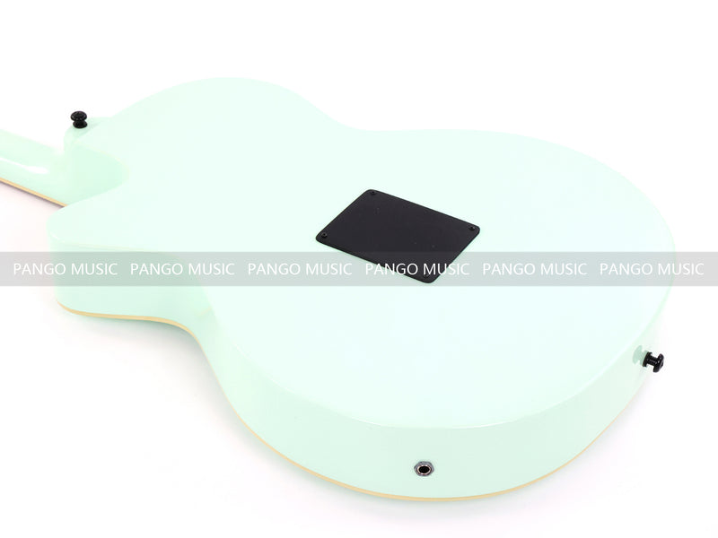 Gloss Mint Green Thin Body Acoustic-Electric Guitar with Slotted Sound Holes (LE-552)