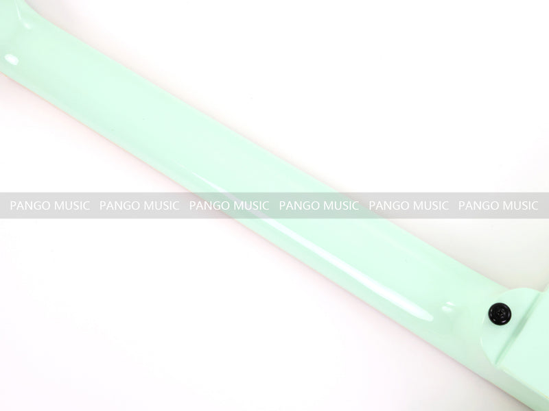 Gloss Mint Green Thin Body Acoustic-Electric Guitar with Slotted Sound Holes (LE-552)