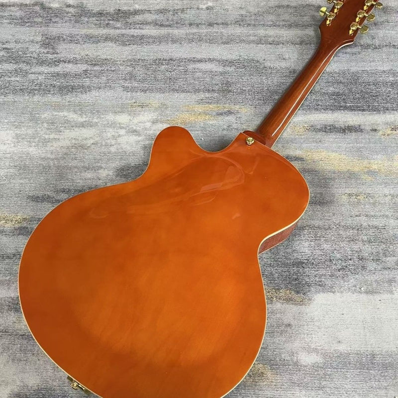 Gloss Orange Gre Style Hollow Body Electric Guitar (LRG-008)