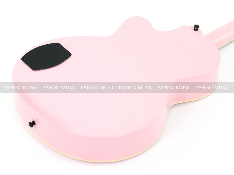Gloss Soft Pink Thin Body Acoustic-Electric Guitar with Four-Leaf Clover Shaped Sound Hole (LE-550)