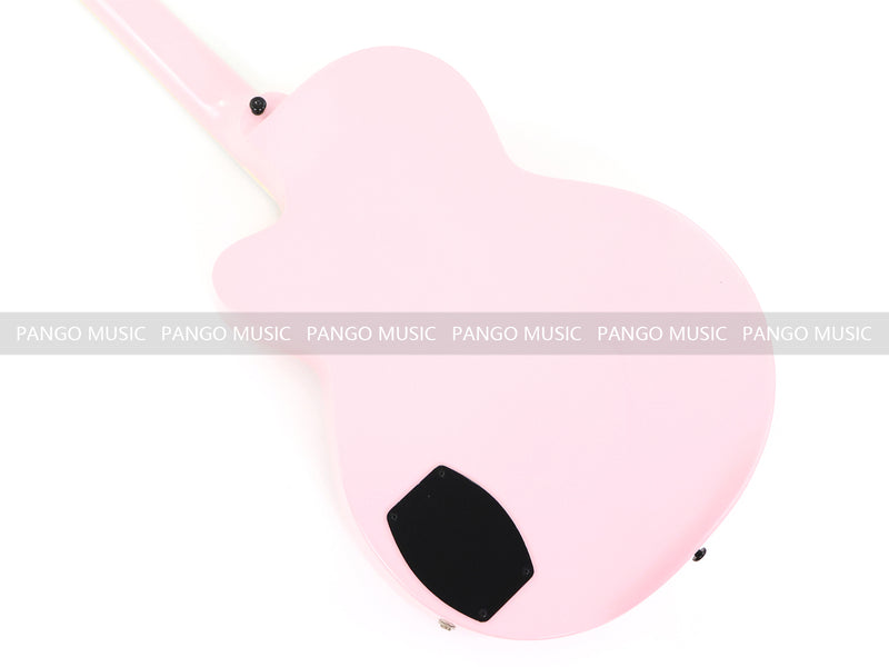 Gloss Soft Pink Thin Body Acoustic-Electric Guitar with Four-Leaf Clover Shaped Sound Hole (LE-550)
