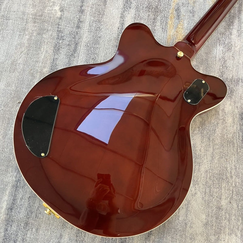 Gloss Walnut Brown Hollow Body Country Gentleman Electric Guitar (LRG-009)